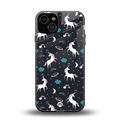 spatial unicorn galaxy back phone cover | glass case for iphone 13
