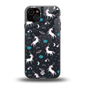 spatial unicorn galaxy back phone cover | glass case for iphone 15 plus