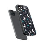 spatial unicorn galaxy back phone cover | glass case for iphone 15 plus