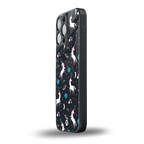 spatial unicorn galaxy back phone cover | glass case for iphone 14 pro max