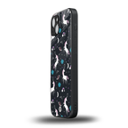 spatial unicorn galaxy back phone cover | glass case for iphone 15