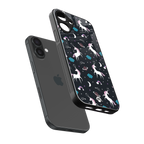 spatial unicorn galaxy back phone cover | glass case for iphone 16 plus