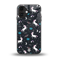 spatial unicorn galaxy back phone cover | glass case for iphone 16