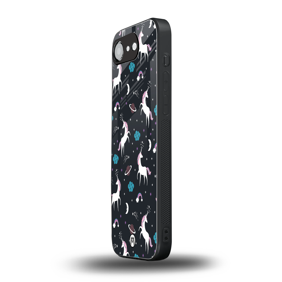 spatial unicorn galaxy back phone cover | glass case for iphone 16e