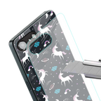 spatial unicorn galaxy back phone cover | glass case for iphone 16e