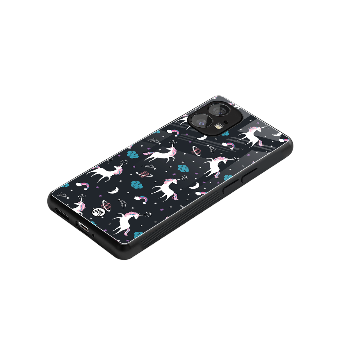 spatial unicorn galaxy back phone cover | glass case for nothing phone 1
