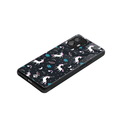 spatial unicorn galaxy back phone cover | glass case for nothing phone 2