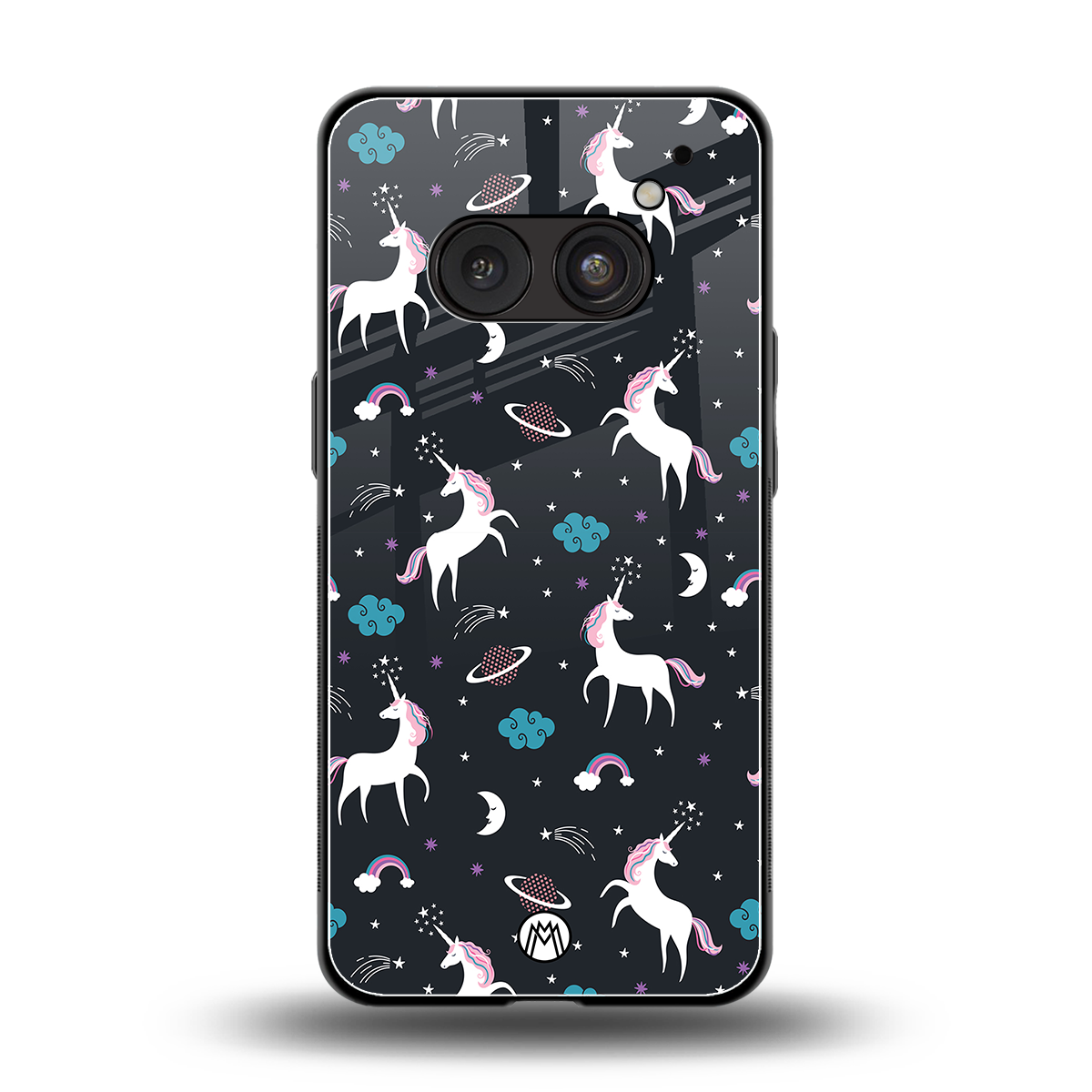 spatial unicorn galaxy back phone cover | glass case for nothing phone 2a