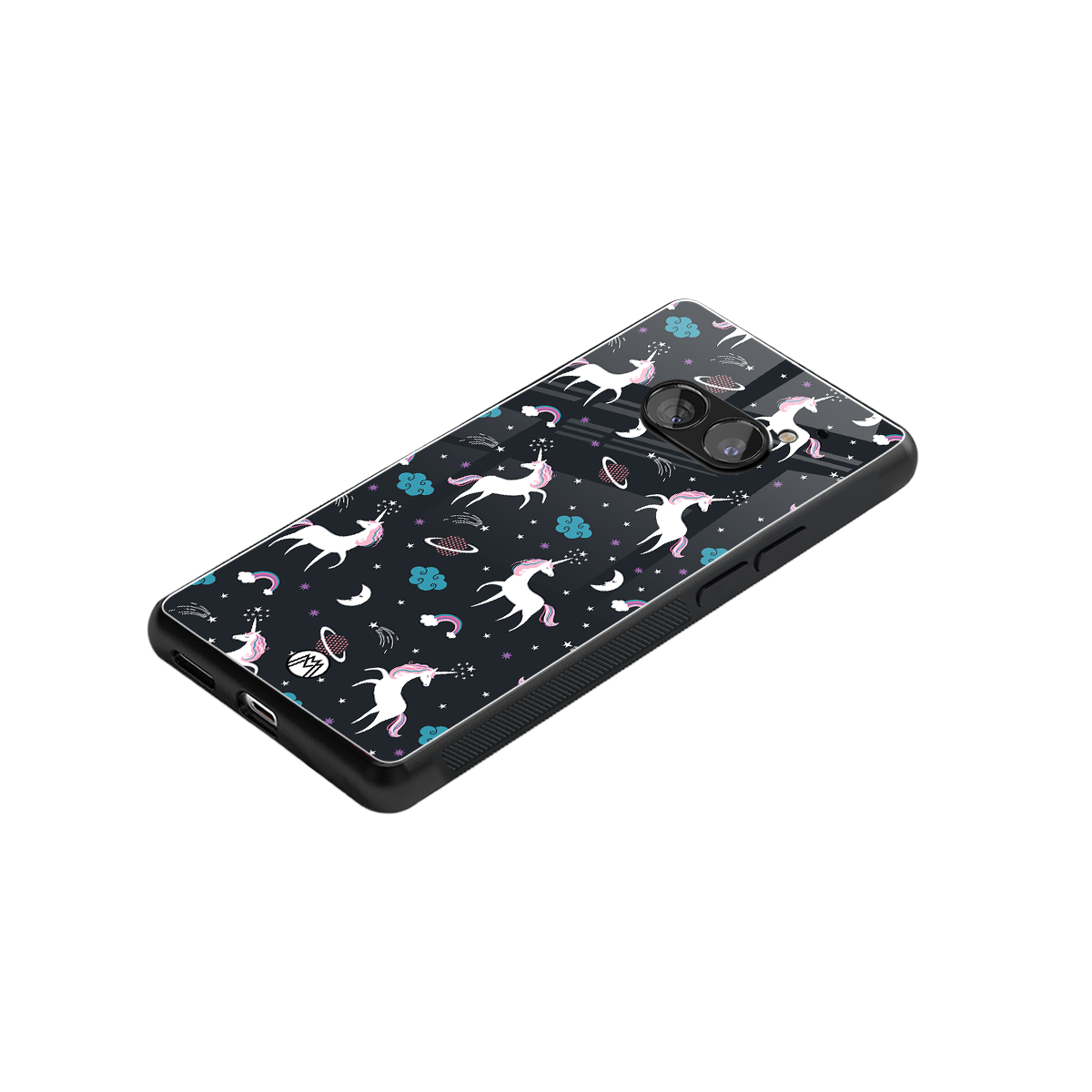 spatial unicorn galaxy back phone cover | glass case for nothing phone 2a