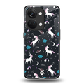 spatial unicorn galaxy back phone cover | glass case for oneplus nord 3