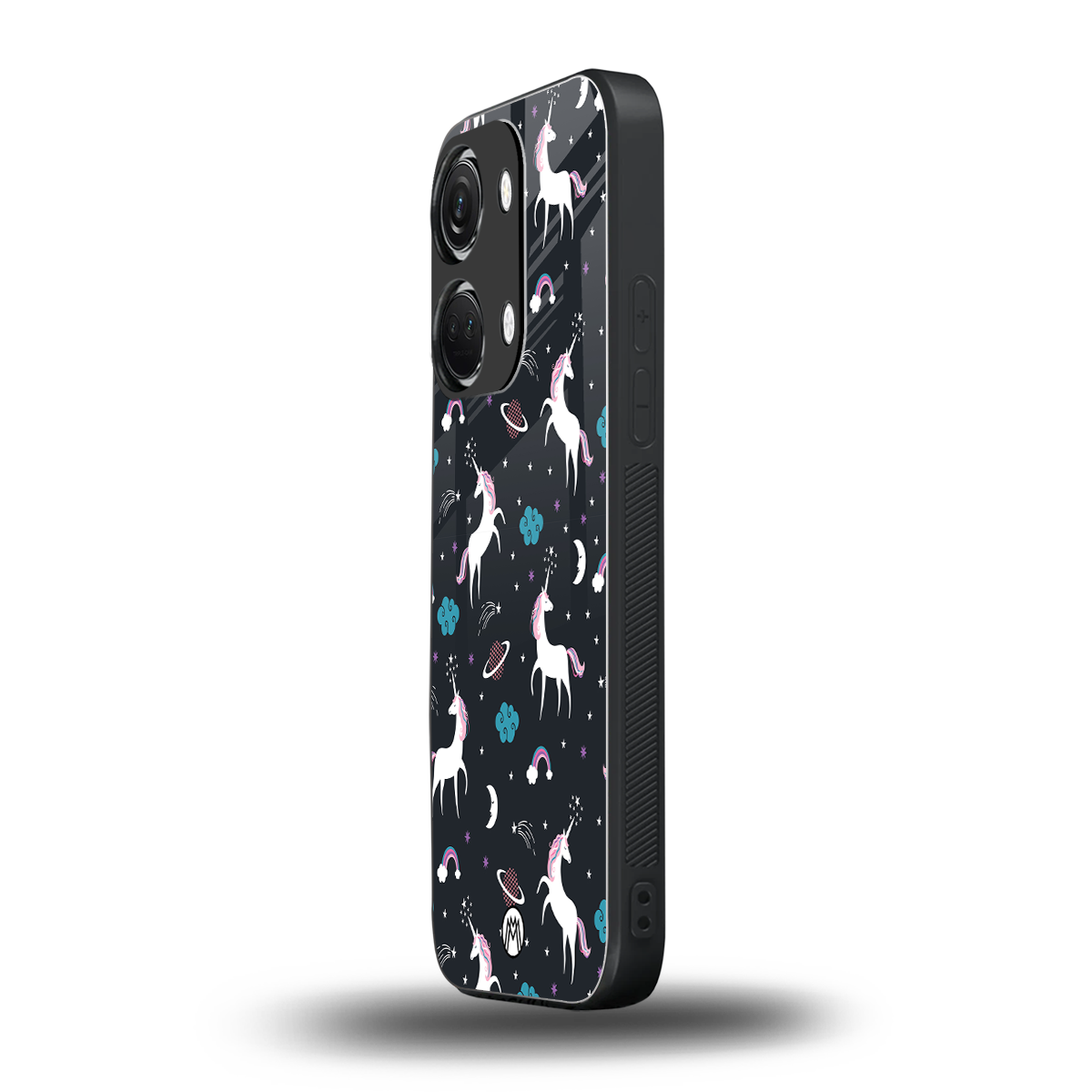 spatial unicorn galaxy back phone cover | glass case for oneplus nord 3