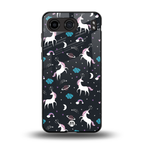 spatial unicorn galaxy back phone cover | glass case for oneplus nord 4