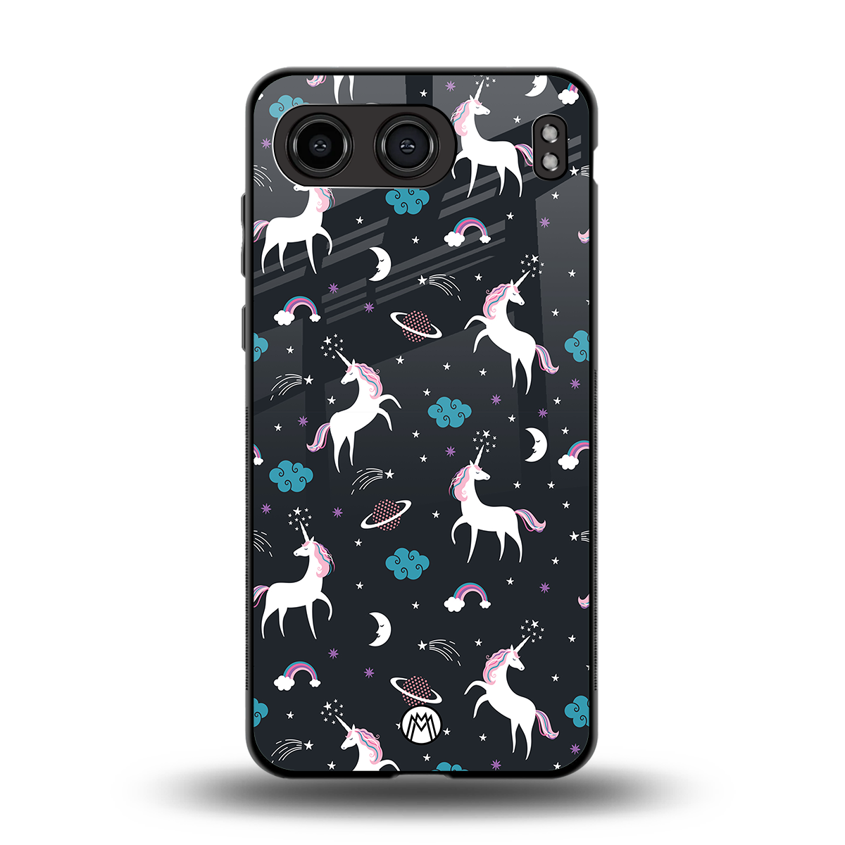spatial unicorn galaxy back phone cover | glass case for oneplus nord 4