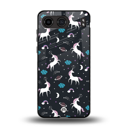 spatial unicorn galaxy back phone cover | glass case for oneplus nord 4