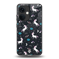 spatial unicorn galaxy back phone cover | glass case for oneplus nord ce 3