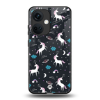 spatial unicorn galaxy back phone cover | glass case for oneplus nord ce 3