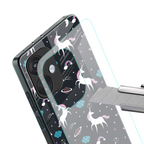 spatial unicorn galaxy back phone cover | glass case for oneplus nord ce 3