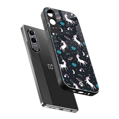 spatial unicorn galaxy back phone cover | glass case for oneplus nord ce 4 lite