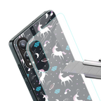 spatial unicorn galaxy back phone cover | glass case for oneplus nord ce 4 lite