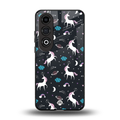 spatial unicorn galaxy back phone cover | glass case for oneplus nord ce 4