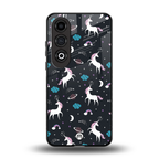 spatial unicorn galaxy back phone cover | glass case for oneplus nord ce 4