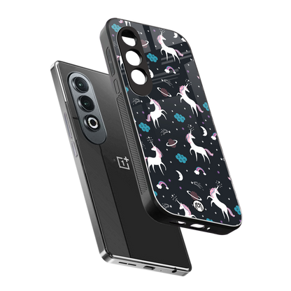 spatial unicorn galaxy back phone cover | glass case for oneplus nord ce 4