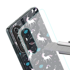 spatial unicorn galaxy back phone cover | glass case for oneplus nord ce 4
