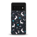 spatial unicorn galaxy back phone cover | glass case for google pixel 6 pro
