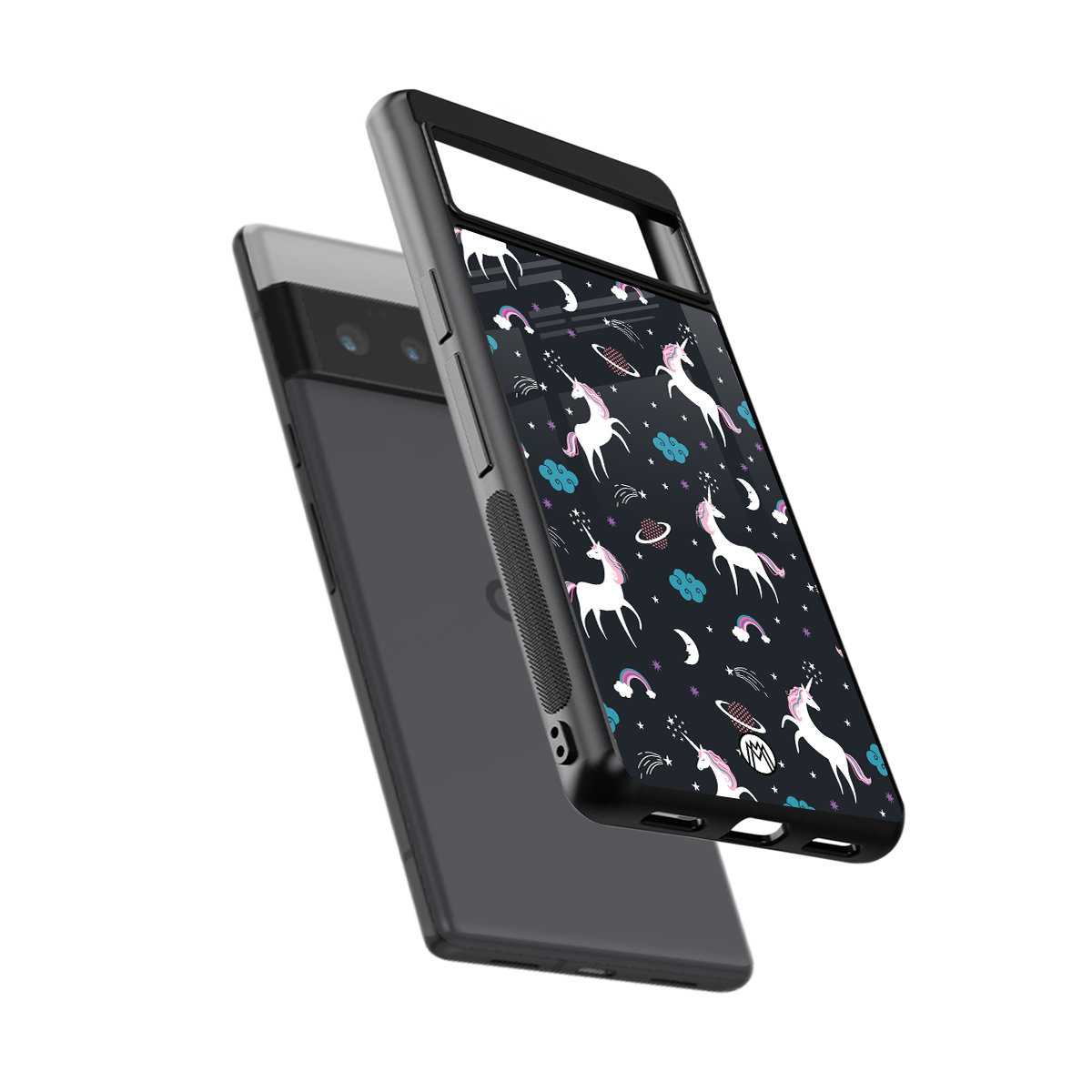 spatial unicorn galaxy back phone cover | glass case for google pixel 6 pro