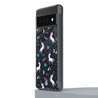 spatial unicorn galaxy back phone cover | glass case for google pixel 6 pro