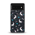 spatial unicorn galaxy back phone cover | glass case for google pixel 6