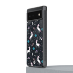spatial unicorn galaxy back phone cover | glass case for google pixel 6