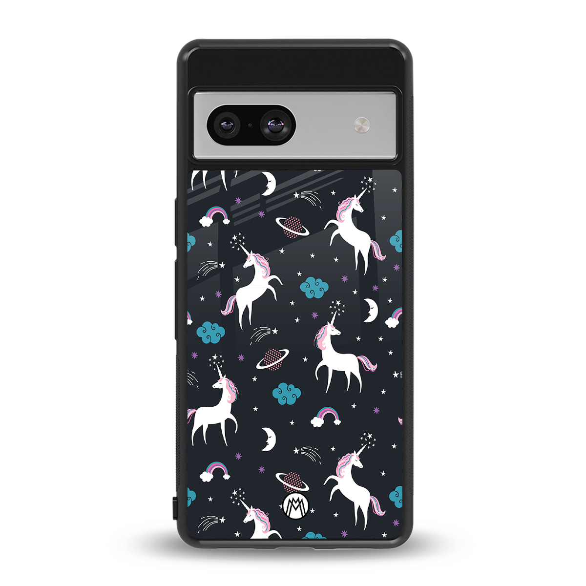 spatial unicorn galaxy back phone cover | glass case for Google Pixel 7