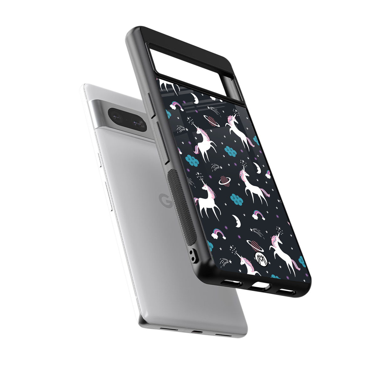 spatial unicorn galaxy back phone cover | glass case for Google Pixel 7