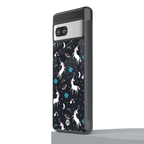 spatial unicorn galaxy back phone cover | glass case for Google Pixel 7
