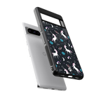 spatial unicorn galaxy back phone cover | glass case for google pixel 8 pro
