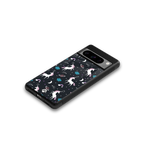 spatial unicorn galaxy back phone cover | glass case for google pixel 8 pro