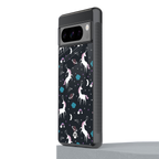 spatial unicorn galaxy back phone cover | glass case for google pixel 8 pro