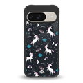 spatial unicorn galaxy back phone cover | glass case for google pixel 9