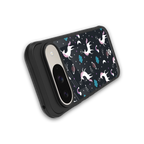 spatial unicorn galaxy back phone cover | glass case for google pixel 9