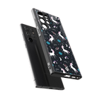 spatial unicorn galaxy back phone cover | glass case for samsung galaxy s23 ultra