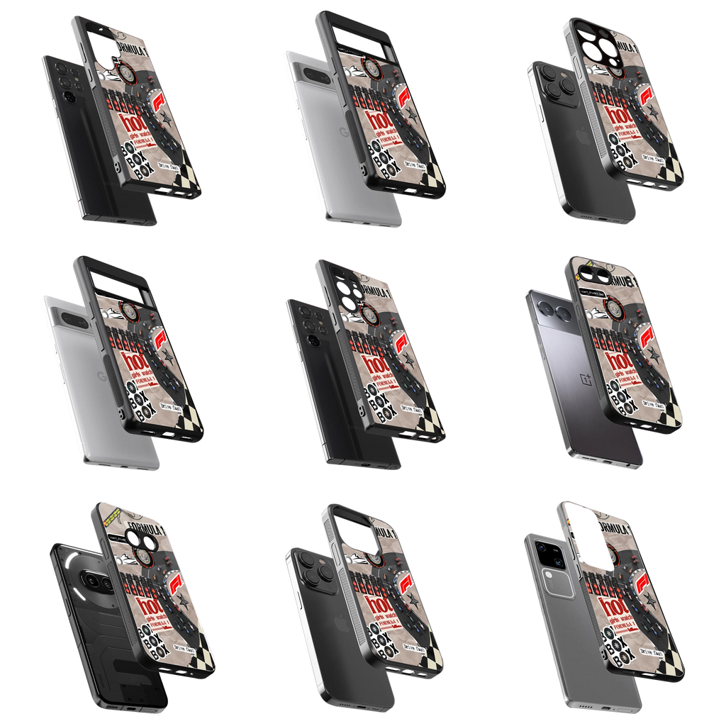 Durable Glass Back Mobile Case for iPhone, Samsung, OnePlus, Google Pixel, Redmi, Vivo, Oppo