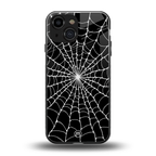 spider swirl back phone cover | glass case for iphone 13 mini