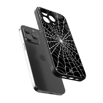 spider swirl back phone cover | glass case for iphone 13 pro max