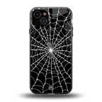 spider swirl back phone cover | glass case for iphone 14 plus