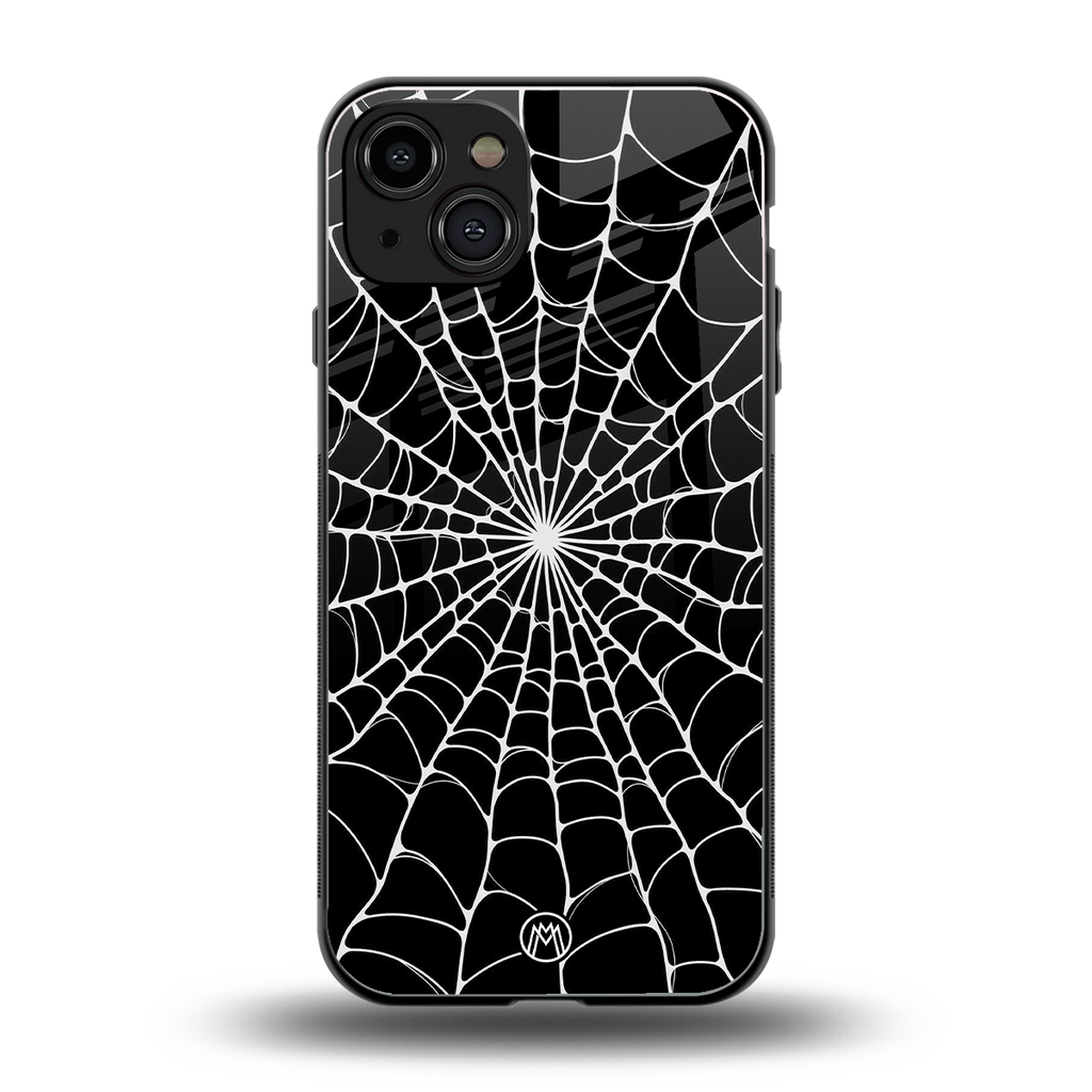 spider swirl back phone cover | glass case for iphone 15