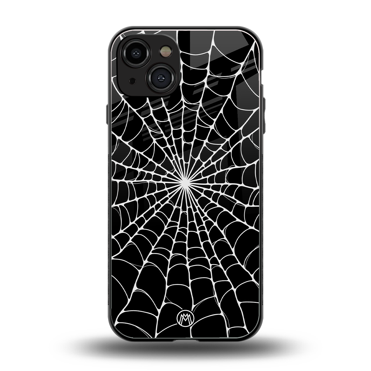spider swirl back phone cover | glass case for iphone 15
