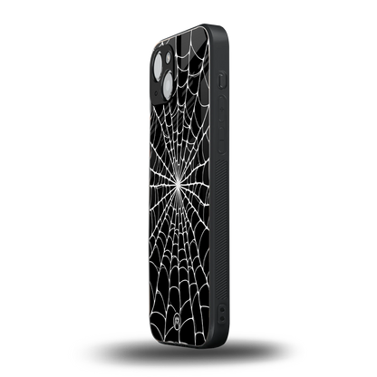 spider swirl back phone cover | glass case for iphone 14