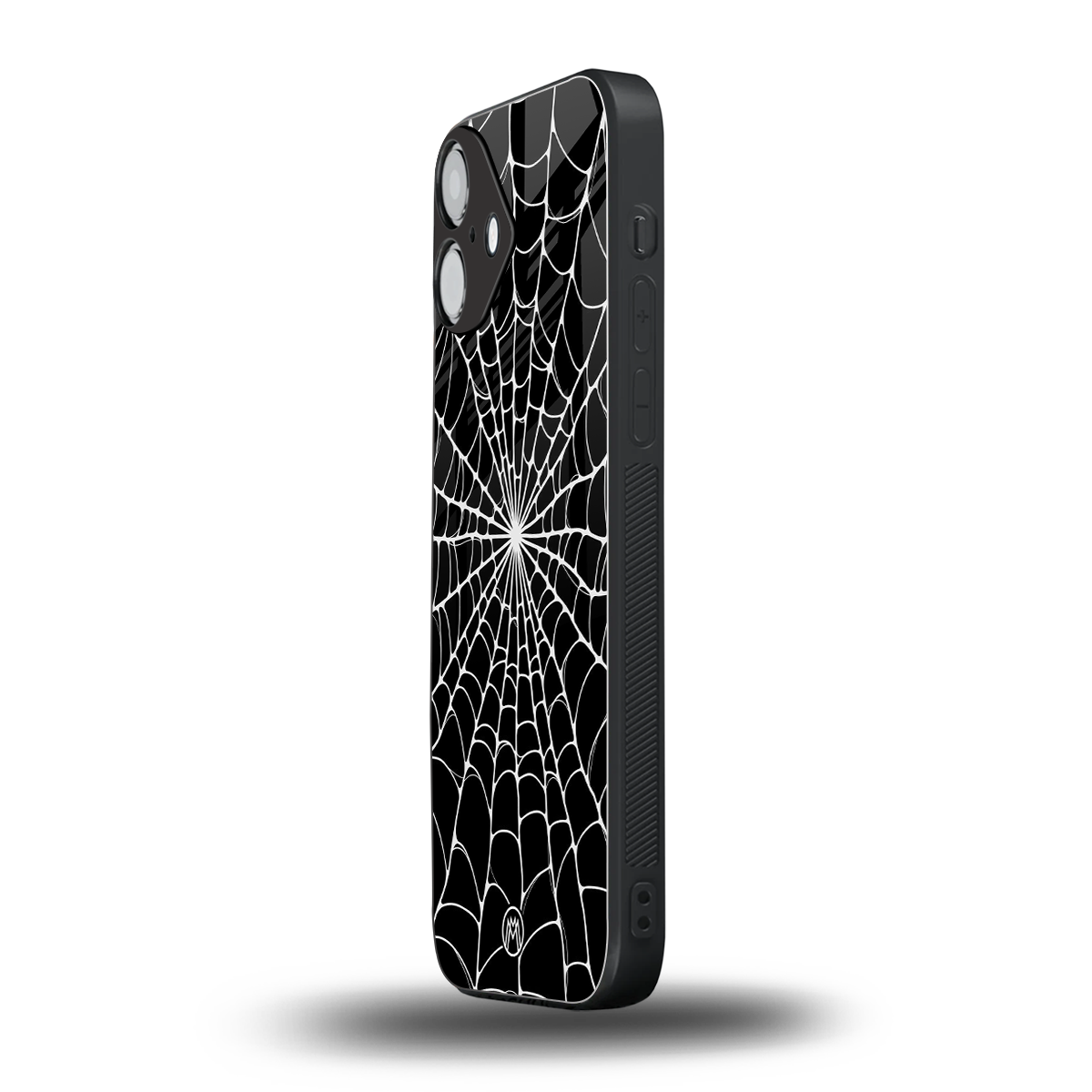 spider swirl back phone cover | glass case for iphone 16 plus