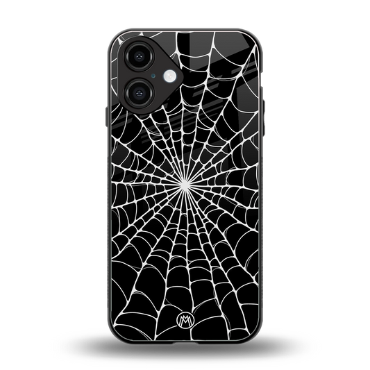 spider swirl back phone cover | glass case for iphone 16